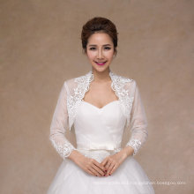 Bridal Shawl Wholesale New Design Wedding Jacket with Lace Edge